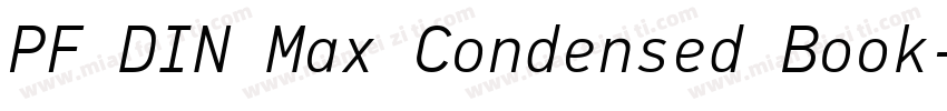 PF DIN Max Condensed Book字体转换